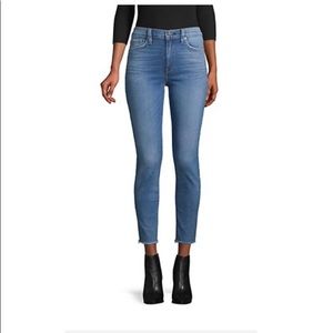 Hudson High-Rise Raw Hem Skinny Jeans: 25 (NWT)